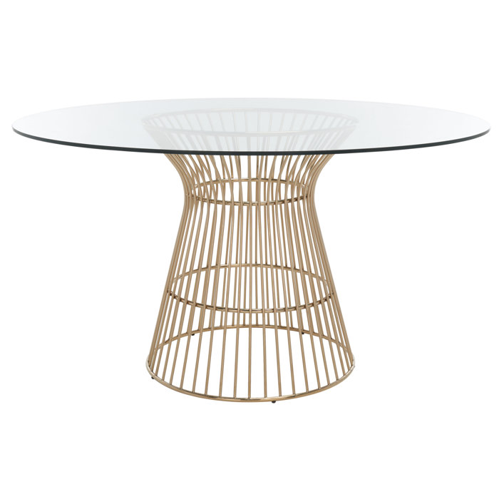 Mercer41 Airian Round Glass Dining Table Wayfair